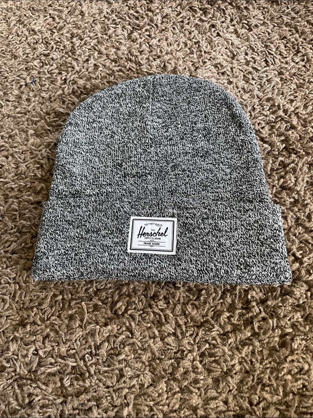 Herschel Knit Beanie in Black and White Knit